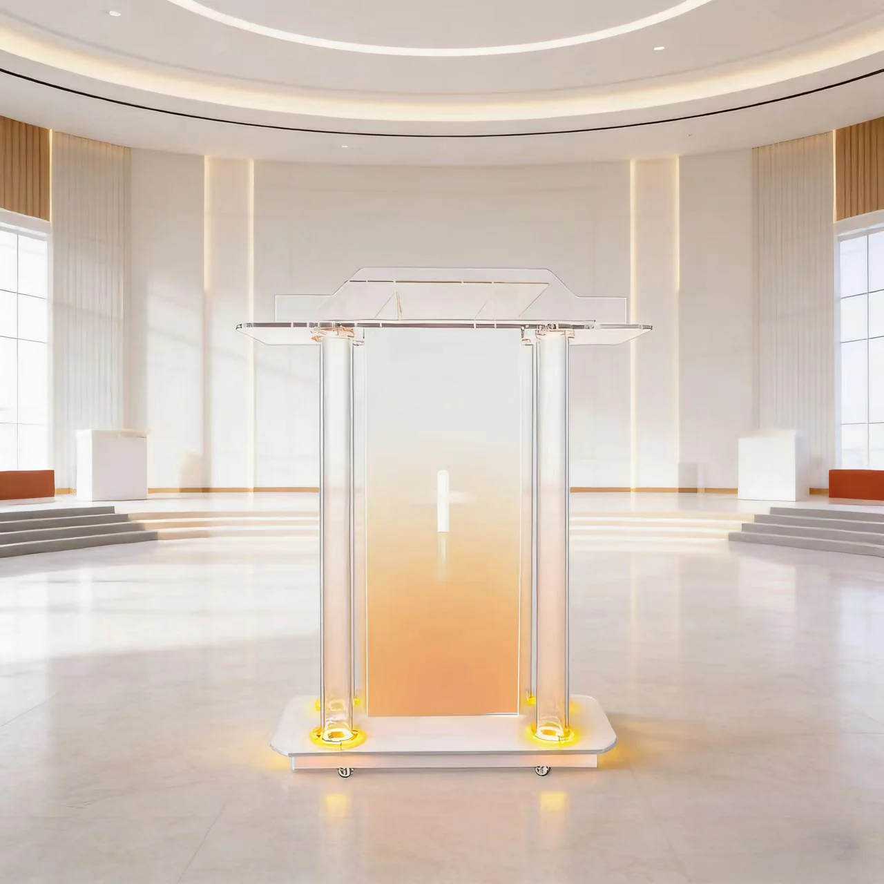 xg- Purpose Plexiglass Lectern Modern Transparent Acrylic Podium for Home Bar Churches Weddings Schools Supermarkets Hotels@