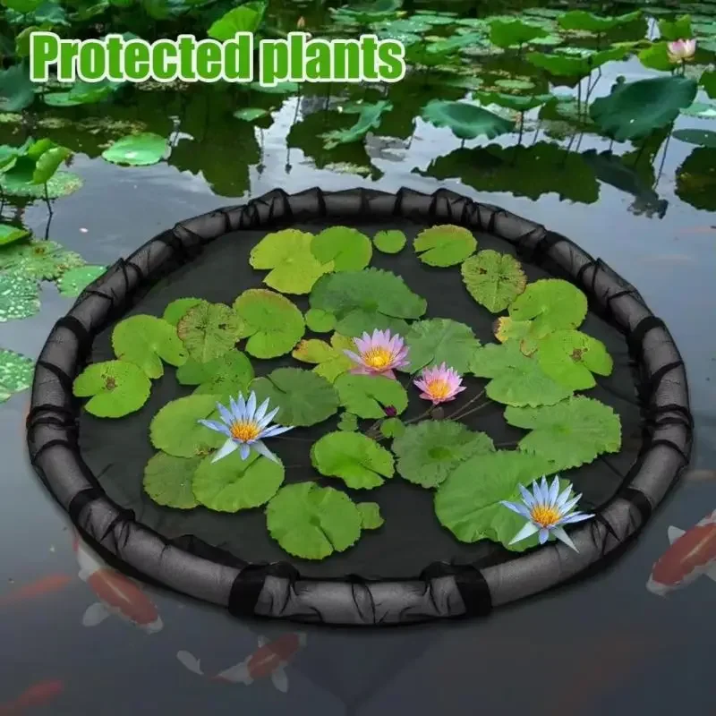 1 Pack Floating Flora Fish Barrier Floating Island Plant Protector  Round Fish Barrier Pond Protection Net For Floating Plants