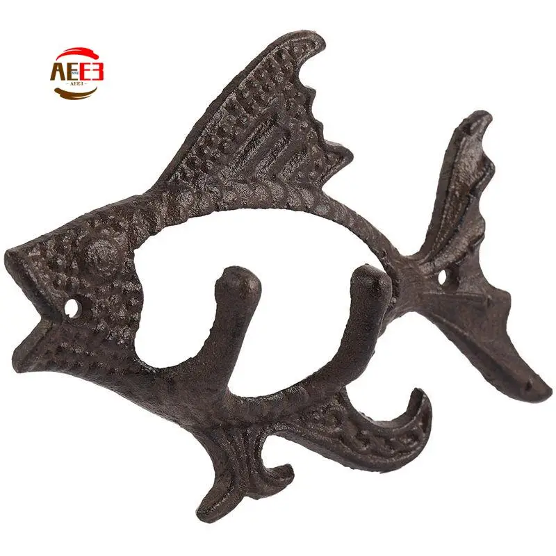 

Крючок настенный AEE3-3X из чугуна, серия Ocean, с двумя крючками, для полотенец, шляп, ключей, пальто