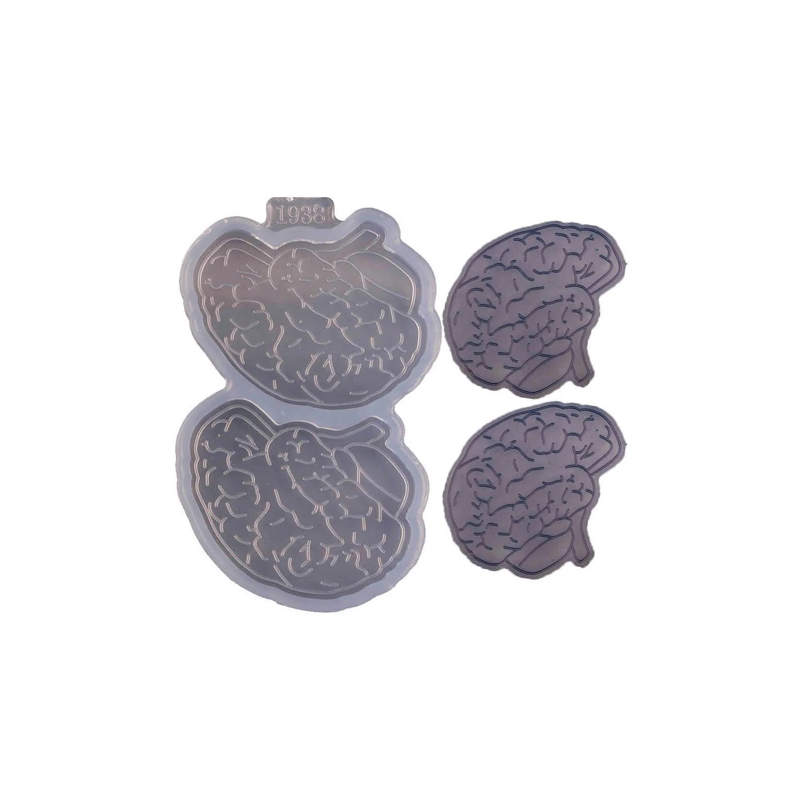 Brain Silicone Mold Reusable Resin Casting Mold Human Organ Model for DIY Candle Soap Chocolate Craft Supplies