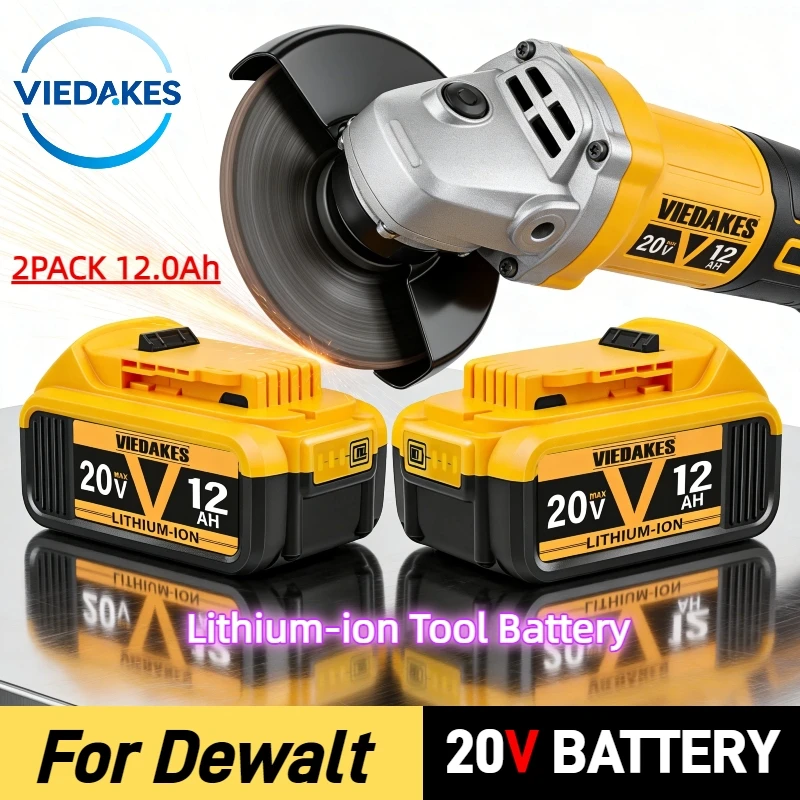 

New 20V 12.0Ah MAX rechargeable lithium-ion battery, for Dewalt 20V battery DCB206 suitable for Dewalt tool DCF850 DCD796 DCF922