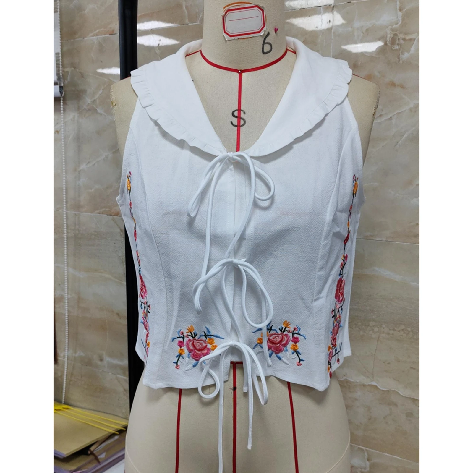 Canotte floreali da donna con risvolto, scollo a V, senza maniche, cravatta sul davanti, per vacanze al mare, feste estive, abbigliamento quotidiano, streetwear