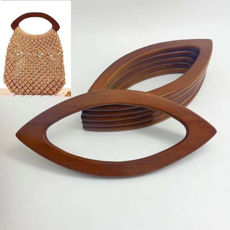 10pcs Wooden Bag Handles Shoulder Bag Strap Handbag Band Handle Gift Box Handle DIY Purse Luggage Handcrafted Accessory