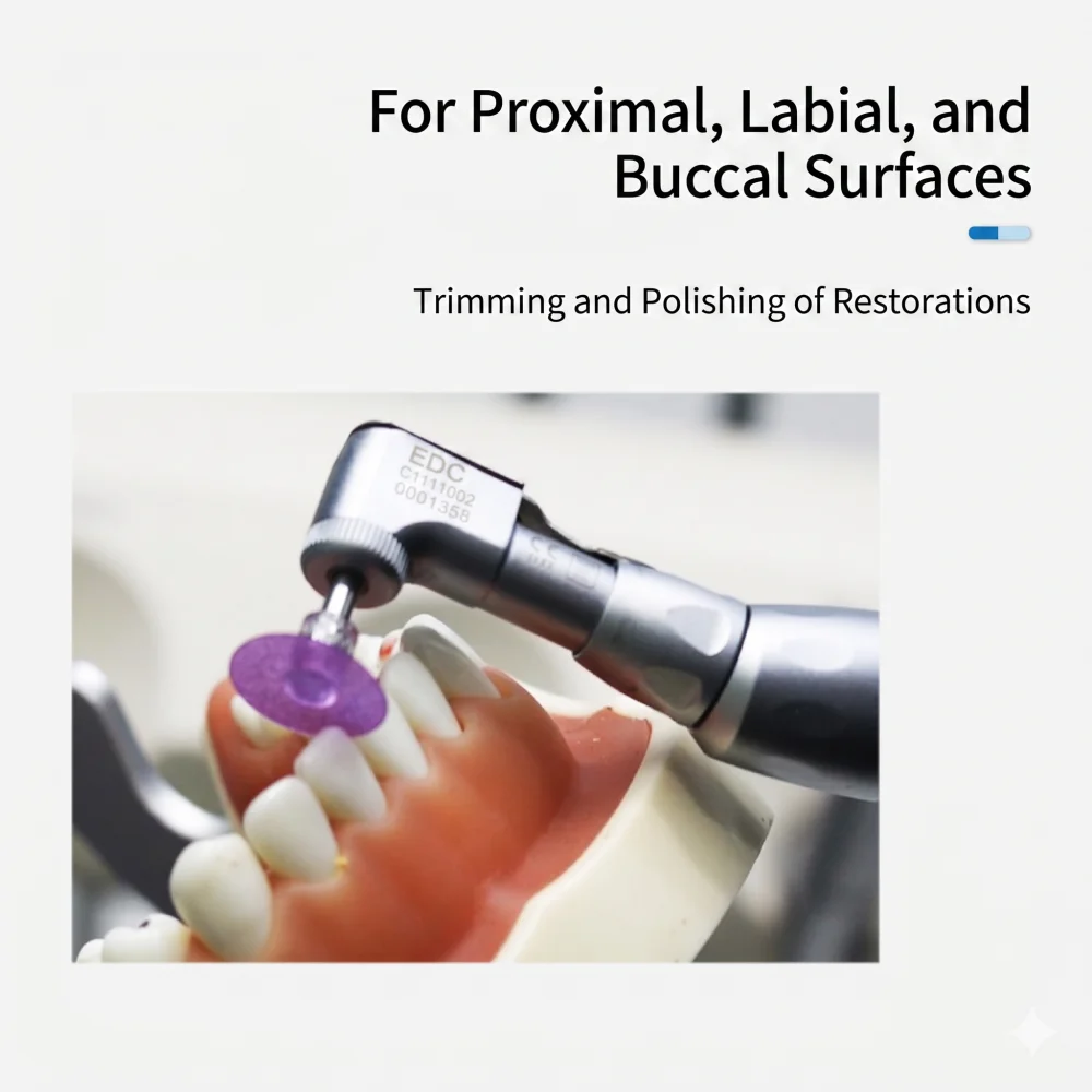 

Dental Composite Polishing Discs Kit Silicone Rotary Instruments Four Grits 2 Mandrels For Interproximal Labial Buccal Surfaces