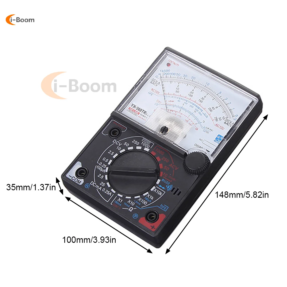 Universal Pointer Multimeter AC/DC Voltage Current Tester Ohmmeter Resistance Meter ceo,HFE tester With Buzzer multimeters