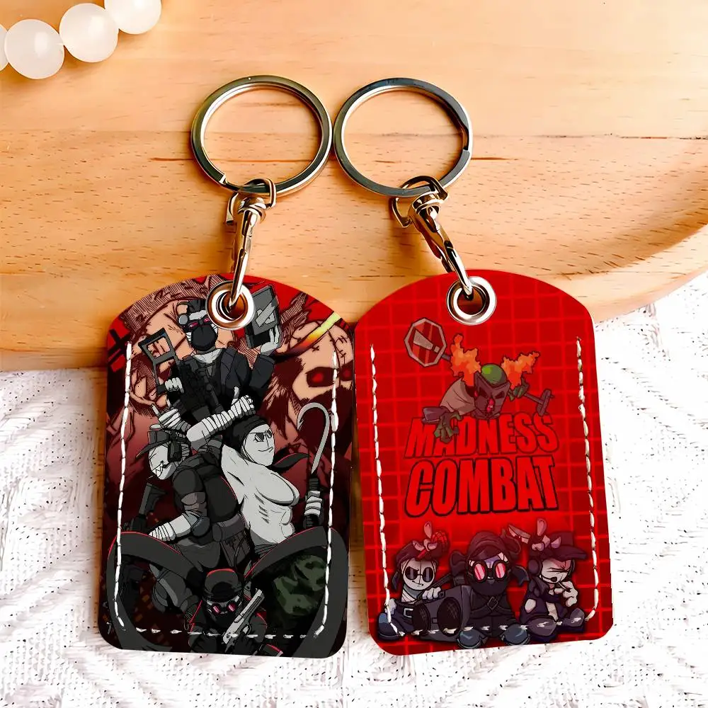 Game M-MADNESS Project Nexus Card Holder Keychain Key Ring Door Lock Access Protective Case For Security Gift