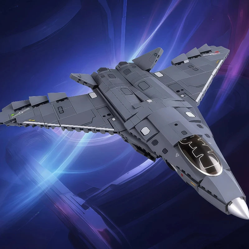 

J-50 Sixth Generation Fighter Jet Simulation Aircraft Assembly Toy Large-Sized Model Military Boy Puzzle Exquisite Collection