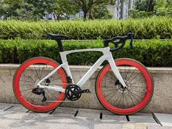 2024 TWITTER CYCLONEpro EDS TX Wireless Electronic Shifting 13s/24s/28s Carbon Fiber Road Bike with Shockwave Wheel Disc Brakes