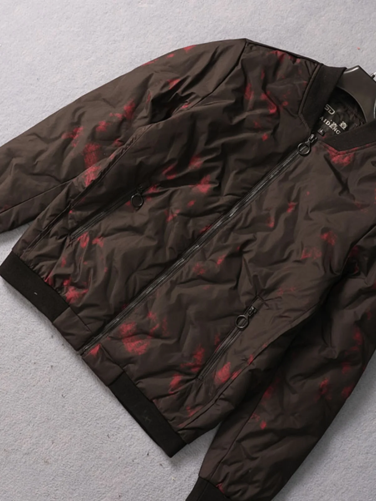 Outdoor Men's down Jaet Winter Sle Stand Collar Warm Du Feather Filled Design Men's Regular Length down Coat