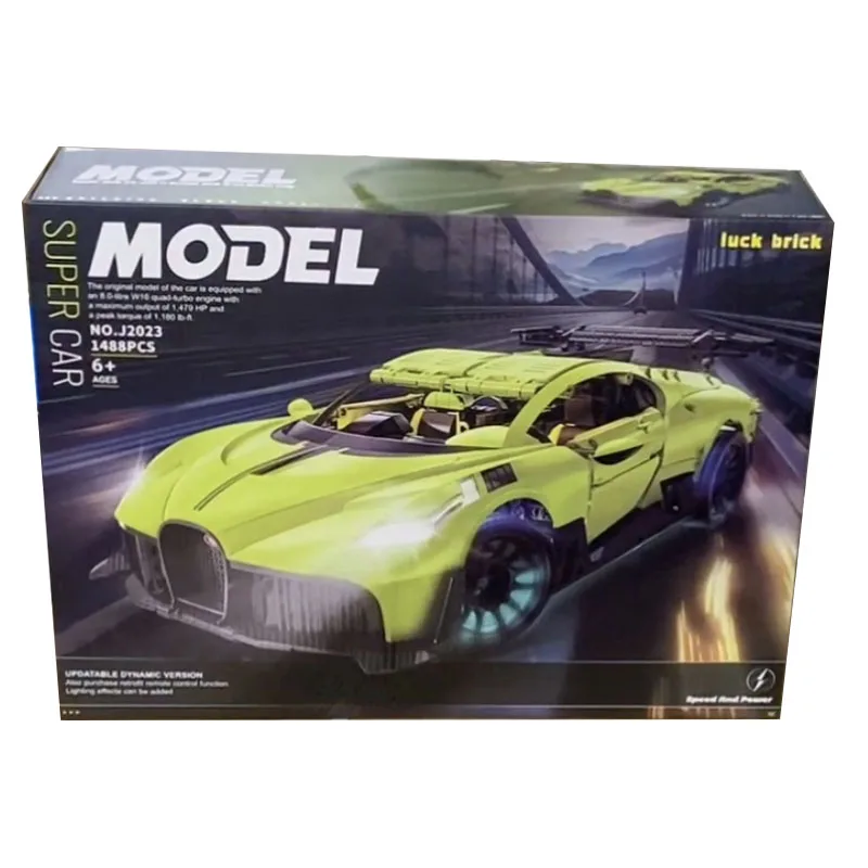 

В НАЛИЧИИ J2023 1:10 MOC Технический радиоуправляемый спортивный автомобиль Строительные блоки Кирпичи Сборка моделей игрушек для мальчиков Рождественский подарочный набор