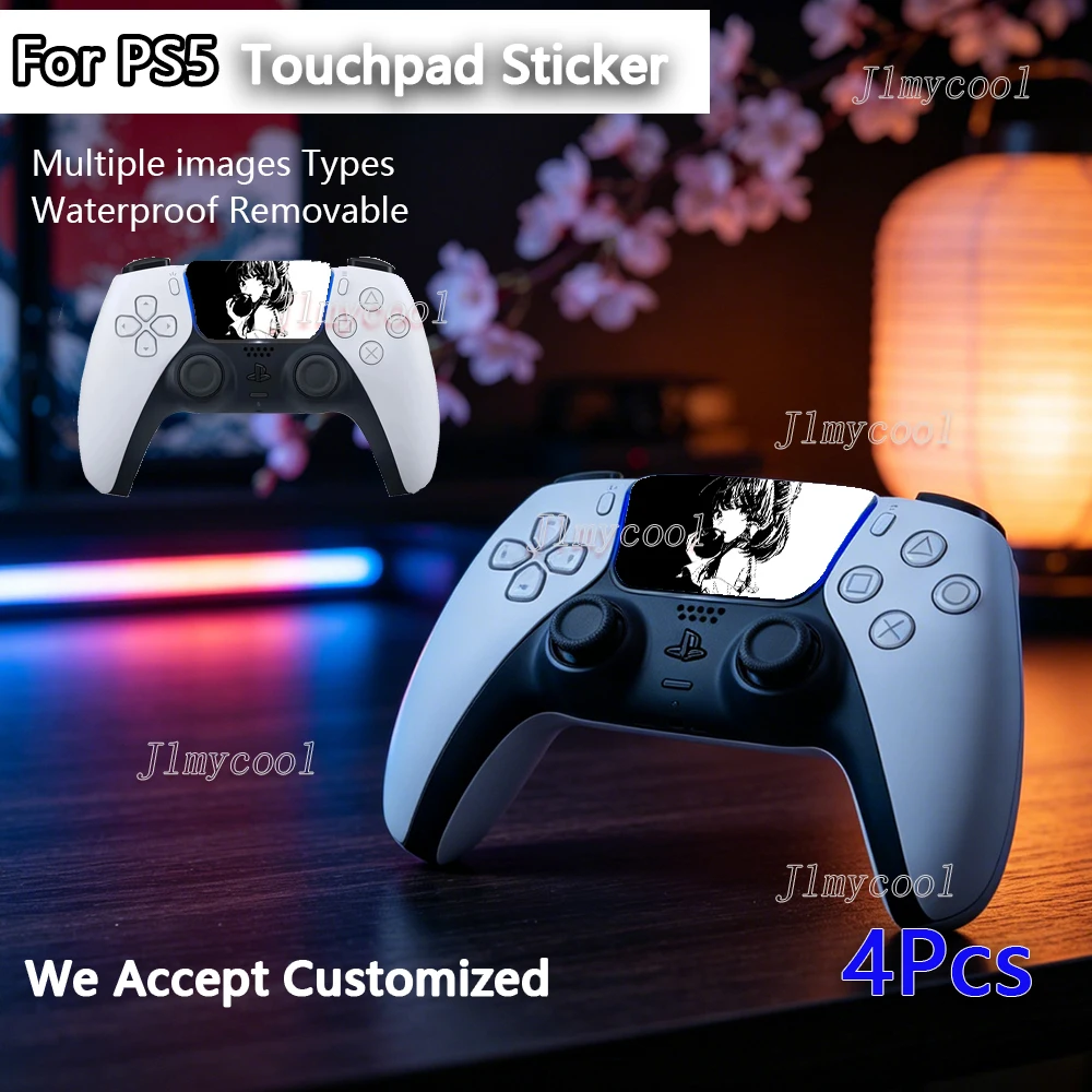 Anime Cool Girl For PS5 Touch Pad Skin Sticker Controller Touch AreaTouchpad Art Scratch-Proof Bubble-Free Vinyl