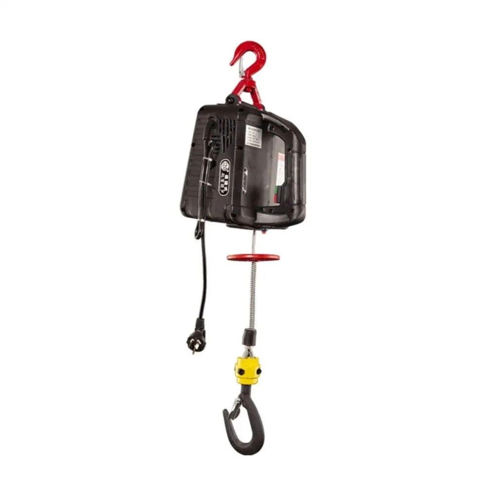 500KG Electric hoist Portable electric hand winch traction block electric steel wire rope lifting hoist towing rope 220V/110V