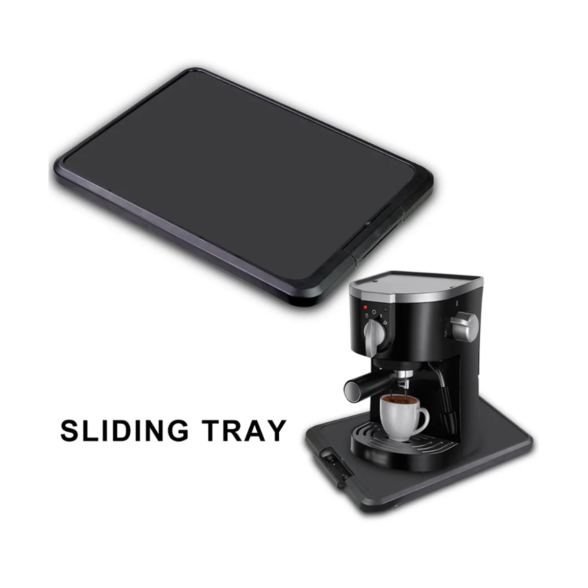 Coffee Machine Base Handy Caddy Plate Kitchen Appliance Sliding Tray Rolling Tray Countertop Storage Moving Slider