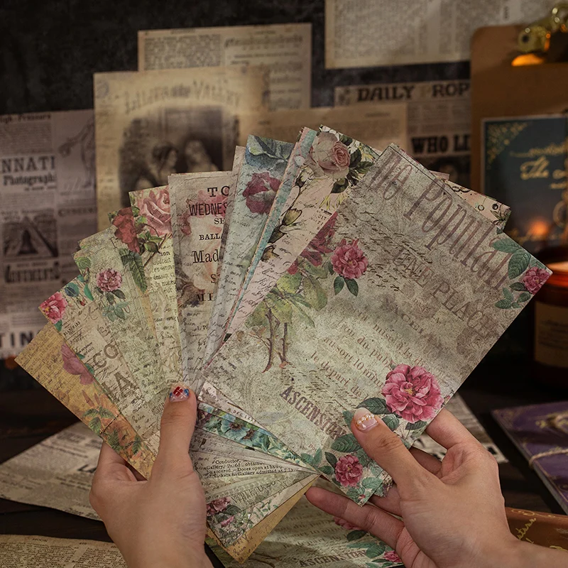 6pcs/Lot  Yuxian Material Paper Jersey Morning Glory Series