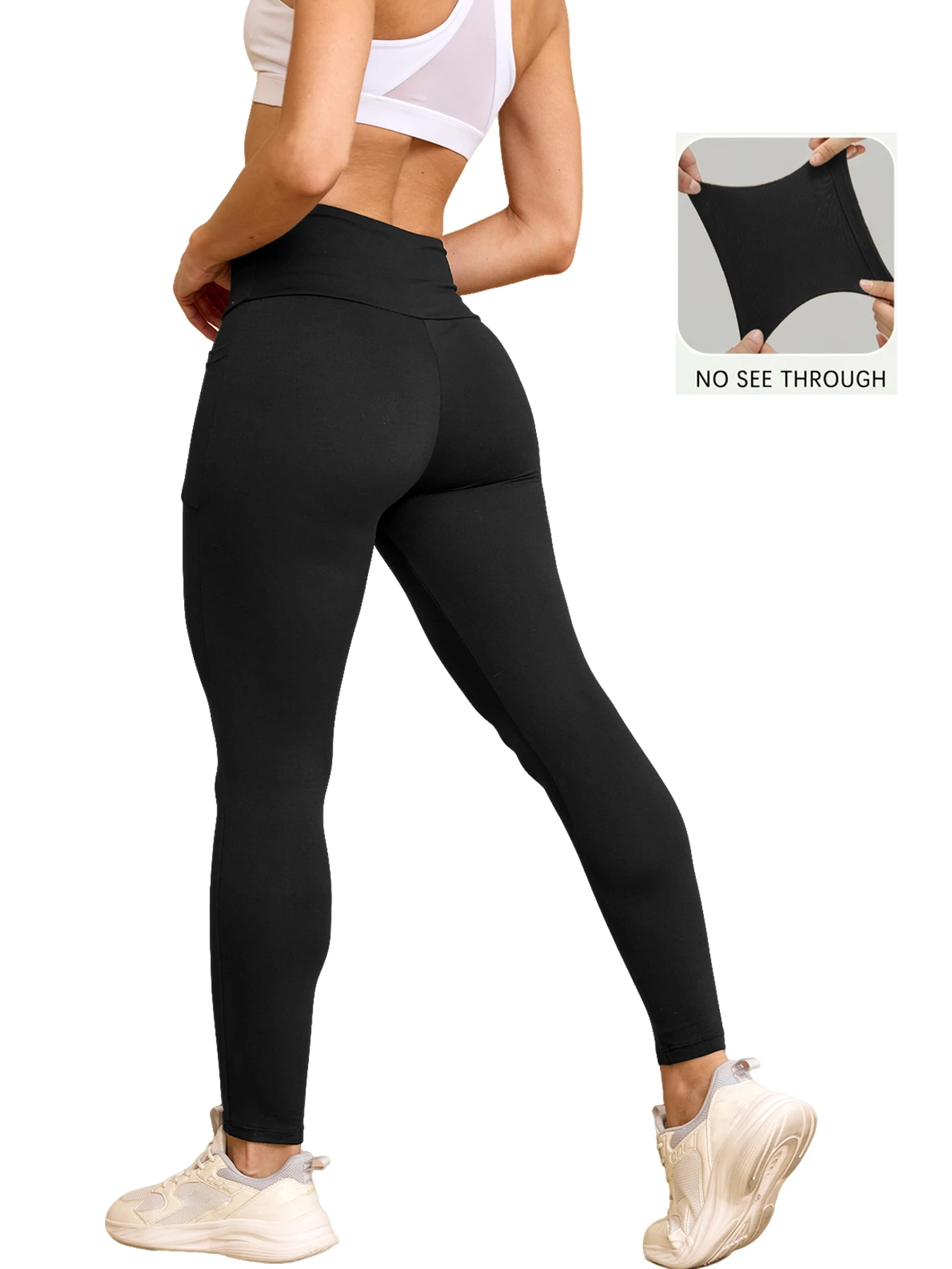 2 Pack Women's Super Soft Leggings with Pockets, High Waisted Tummy Control for Yoga Workout and Casual Lounge Wear Comfort