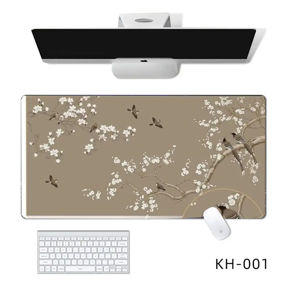 Peach blossom Mouse Pad Mouse Pads For Desk, Gaming Mouse Pad,  with Stitched Edges and Non-Slip Rubber Base