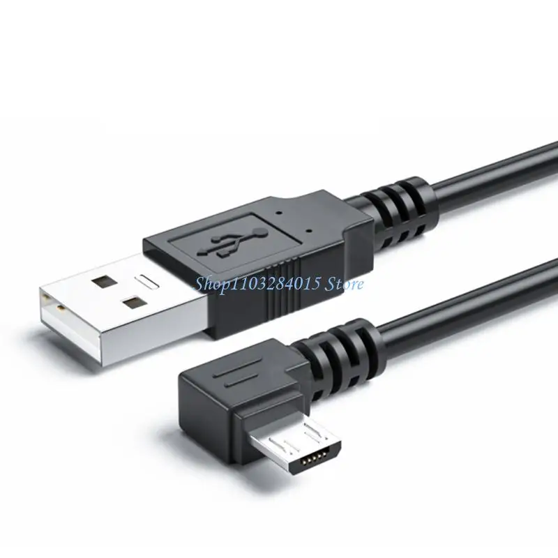 R6FF Angled Tiny USB Cable 90 Degree Designs Right Angled Charging Cord 480Mbps Transfer Cable for Mobile Devices