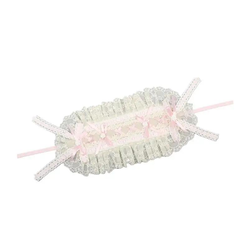 

31BB Готическая повязка на голову для девочек, аксессуары для волос, банты, головной убор горничной, кружевные шиньоны, головные