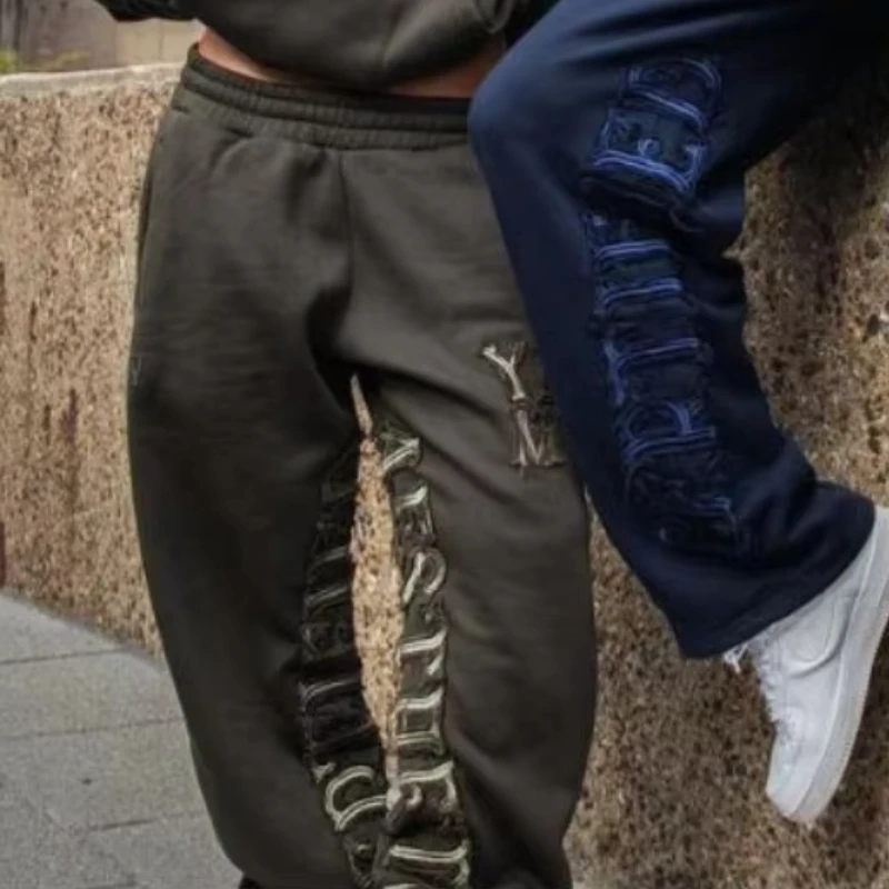 

2026 new Y2K trendy high-quality cross-border leopard Embroidered casual sports men's and women's hooded sweatshirt pants