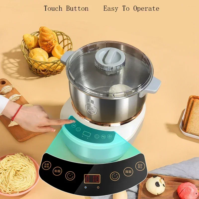 5L 7L Electric Dough Mixer Kneading Machine Automatic Flour Fermenting Stainless Steel Food Mixer