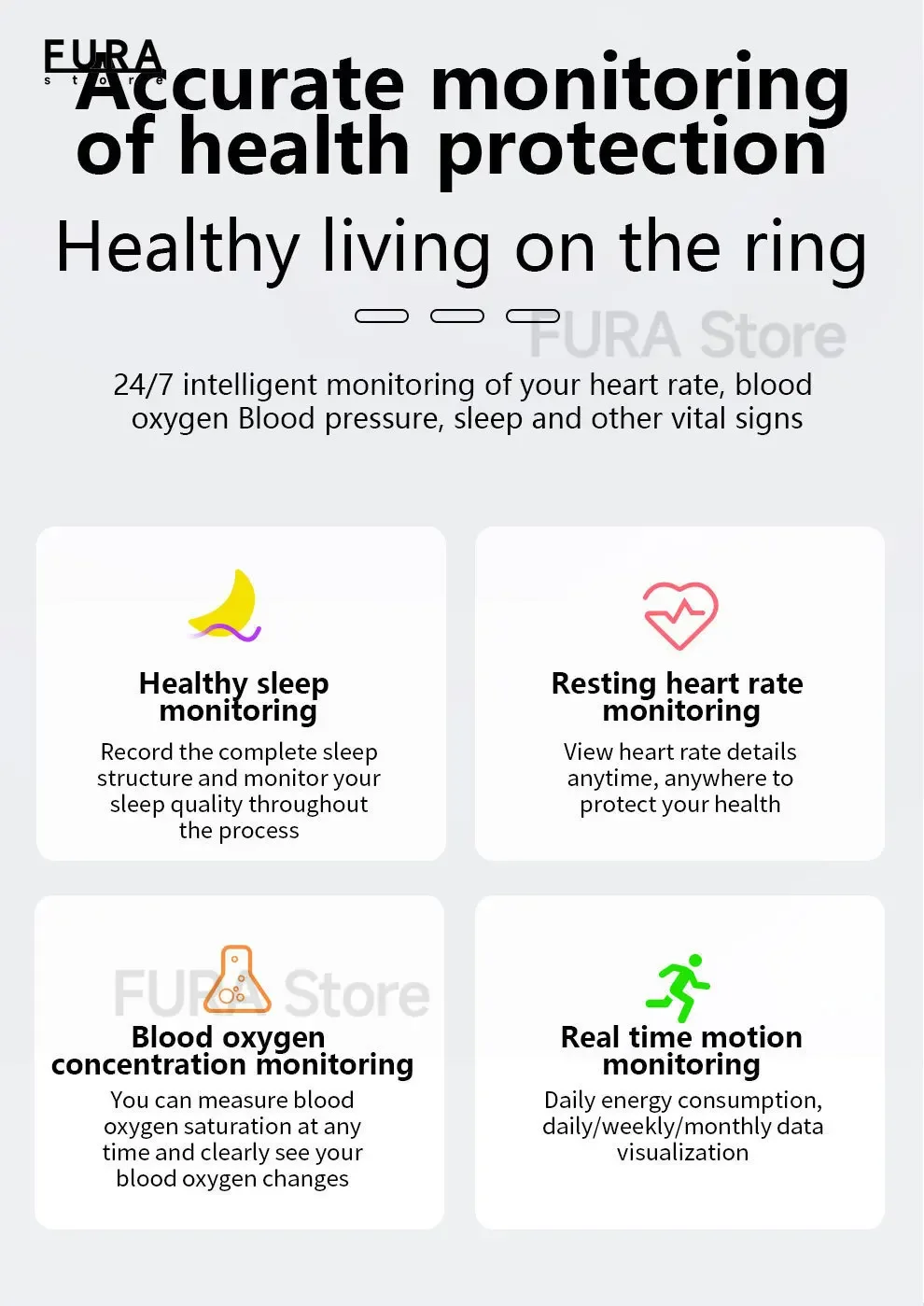 Smart Ring RC20 New Men and women Bluetooth connection IP68 waterproof health exercise sleep monitoring multiple movement modes