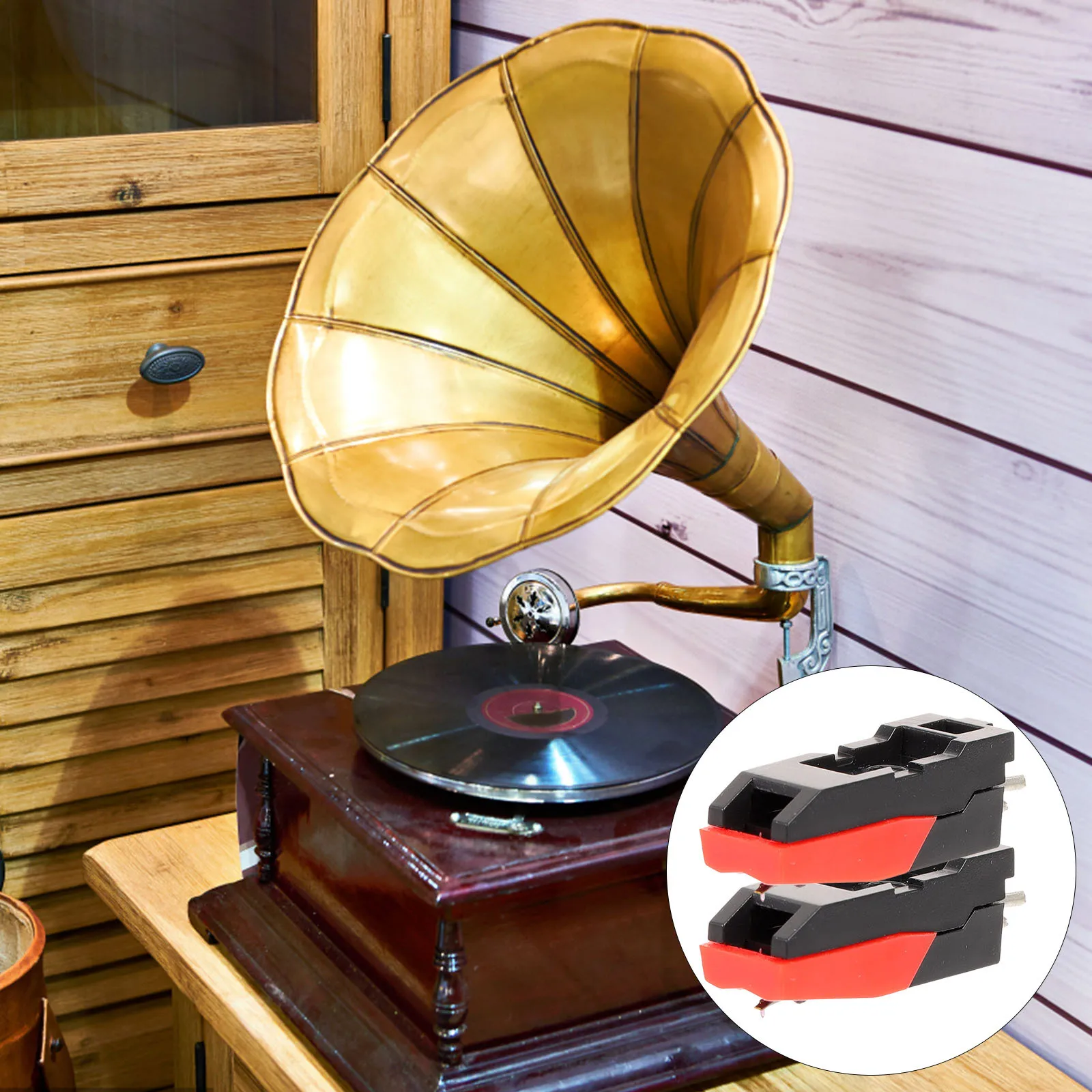 

2Pcs Turntable Stylus Replacement High Durability Plastic Record Player Needle for Vinyl Phonograph Accessory Stylus Needle