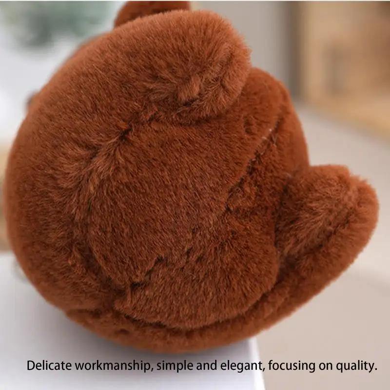 Capybara Plush Keychain Cartoon Capybara Stuffed Keyring Charm 12cm Animal Plushie Key Accessories Key Chain Pendant For Boys