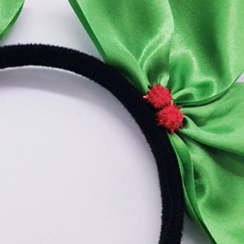 Patricks Day Green Sash Bow Headband Christmas Party Decoration Accessory N58F