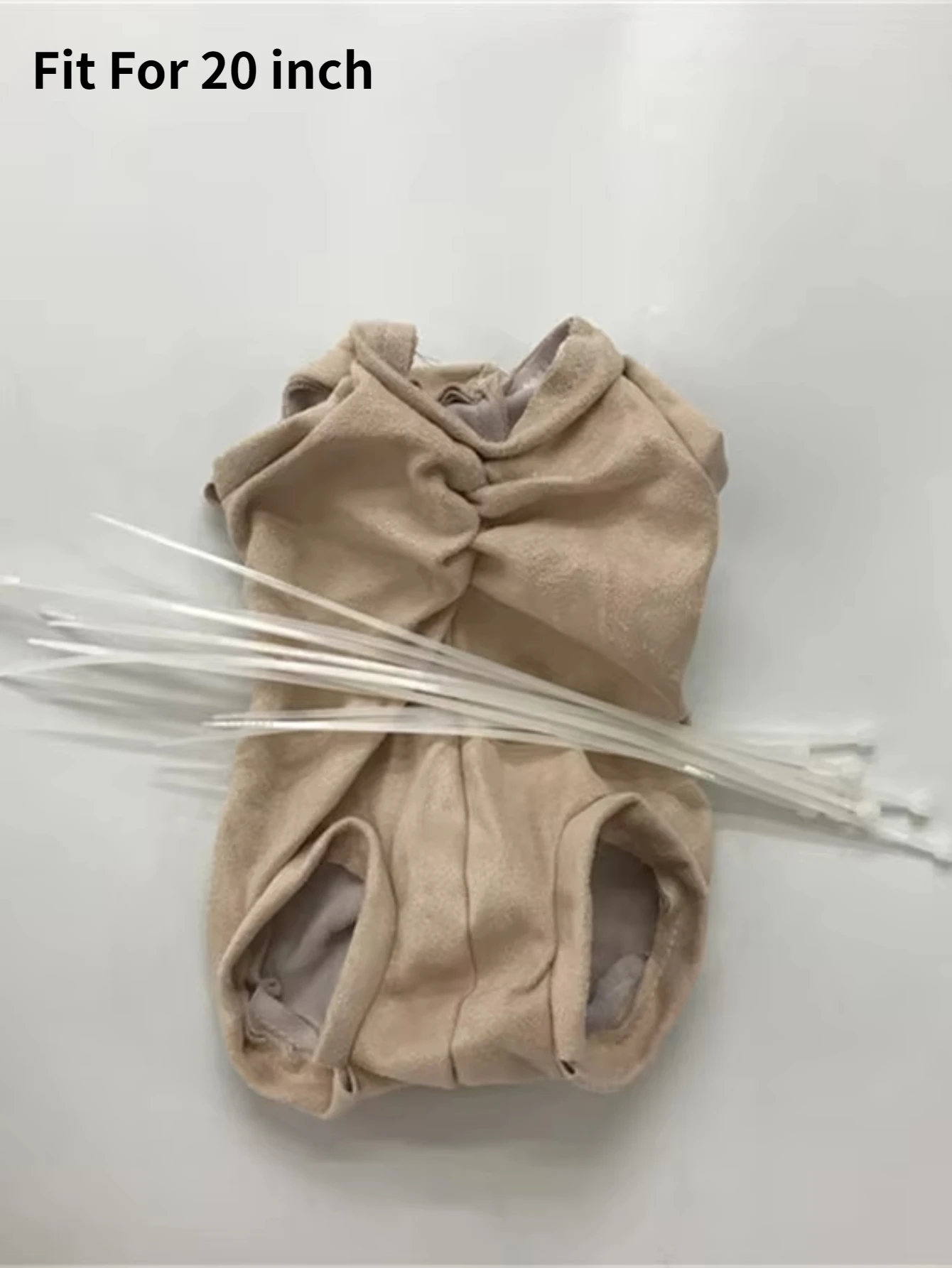 1 قطعة الجسم القماش وربطات عنق بسحاب مناسبة لدمى الأطفال حديثي الولادة 18-24 بوصة ، علبة ناعمة لتقوم بها بنفسك اكسسوارات طفل ريبيرث دمية العرض #3