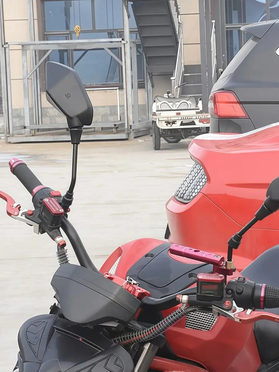 AliExpress 2Pcs/Pair 10mm Motorcycle Mirror Scooter E-Bike Rearview Mirrors Electromobile Back Side Convex Mirror