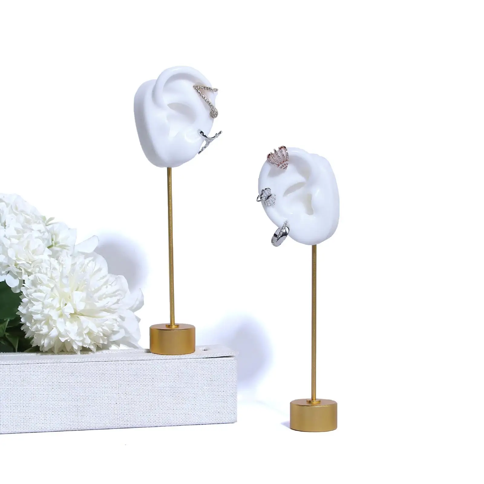 

Silicone Ear Model Earring Rack Holder Countertop Stand Ear Stud Jewelry