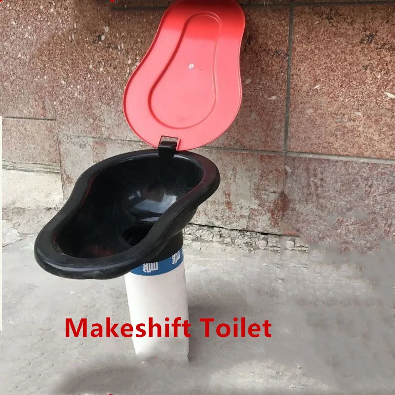 Temporary Toilet Disposable Plastic Squat Toilet for Decoration Construction Simple Toilet Urinal Disposable Toilet