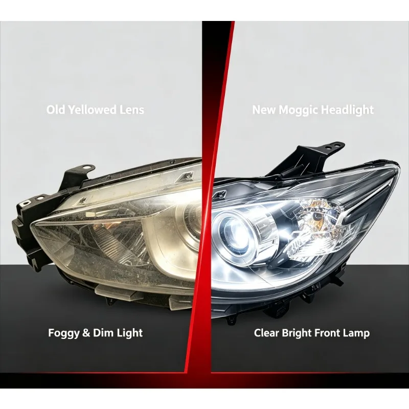 Moggic Headlight Assembly For Mazda CX-5 Front Head Lamp Complete Replacement Unit