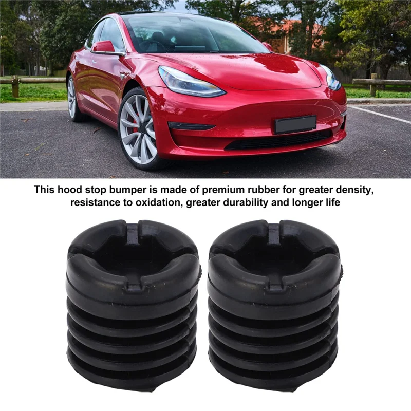 Auto 2-Pack Front Trunk Buffer Block Buffer Rubber Cover Replacement Parts Accessories 1090735-00-C For Tesla Model 3 Y
