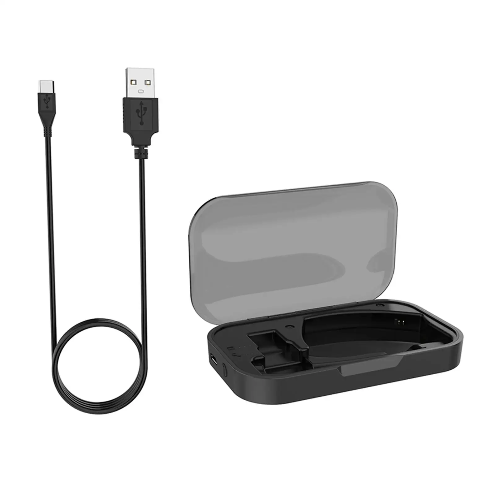 Headset Charging Box Black Plastic Audio Storage Backpack Double Layered Protection for Plantronics Voyager Legend