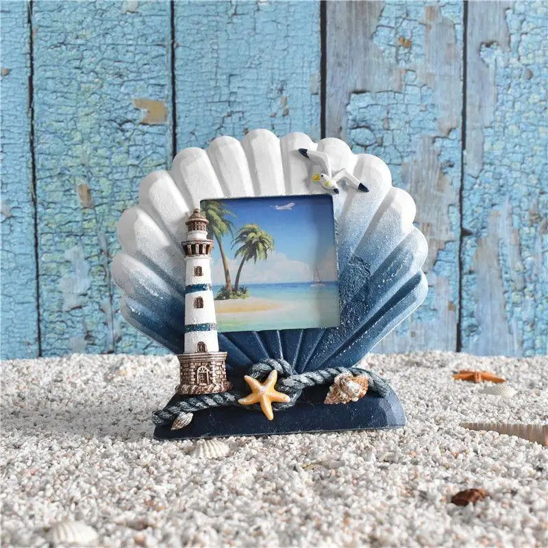 2pc Ship Rudder Frame - Mediterranean Style Creative Wooden Sailor Frame - Fashionable Decorative Frame For Gifts