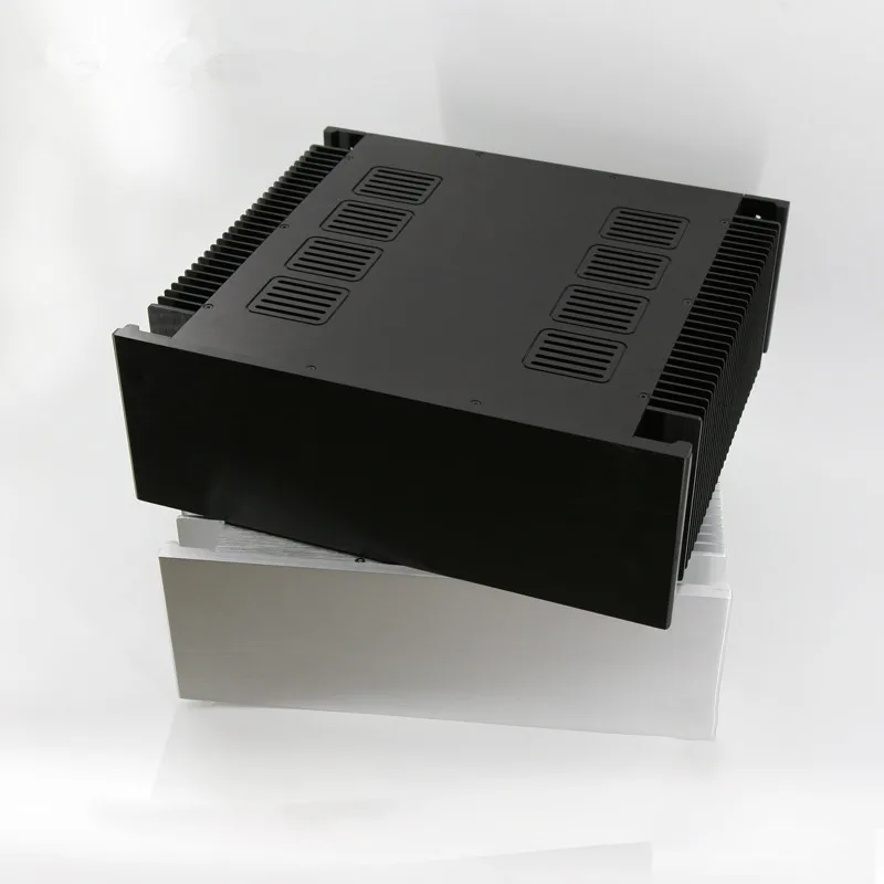 BZ4315A المزدوج المبرد غلاف من الألومنيوم DIY الصوت أمبير الإسكان الهيكل آلة معدنية مربع