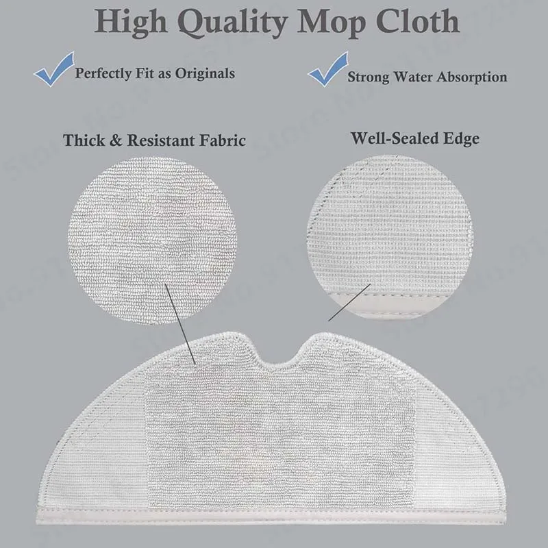 Piezas de cepillo principal para Xiaomi Mijia 1C STYTJ01ZHM, filtros de cepillo lateral, paño de fregona, tanque de agua, accesorios de Robot aspirador, 9 Uds.