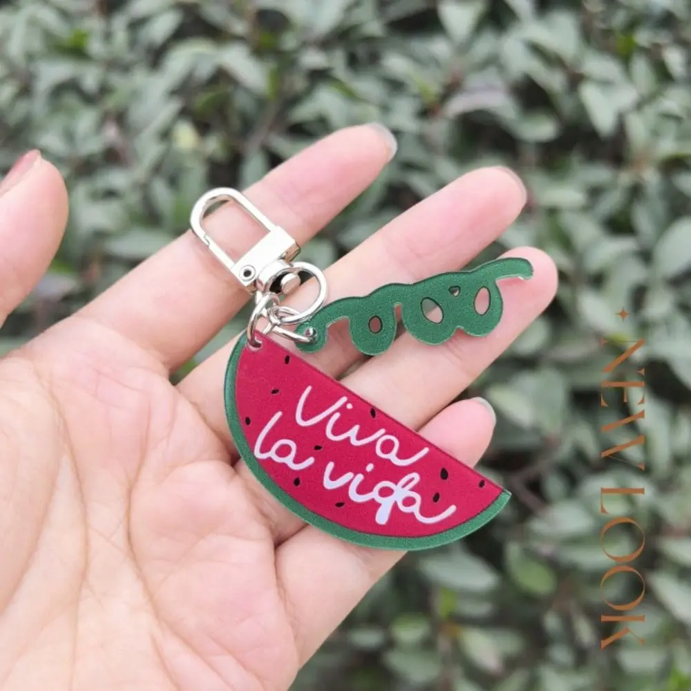 TV Twinkling Watermelon Cosplay Shining Watermelon Key Chain Two-sided Keychain Acrylic Pendant Keyring Accessories Gifts