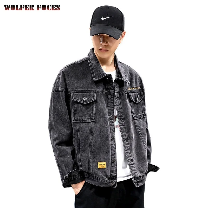 

2022 Jeans Denim Mens Jackets And Outerwear Coats Male Jacket Jaket Men Coat Men's Jeans Bomber Man Military Gray Denim Shirts