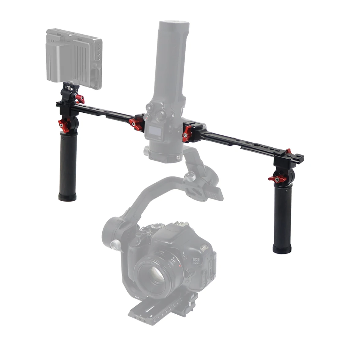 Adjustable Handle Sling Dual Handgrip for DJI RS 2 / RSC 2 / RS 3 / RS 3 Pro Gimbal Handheld Stabilizer Monitor Mount