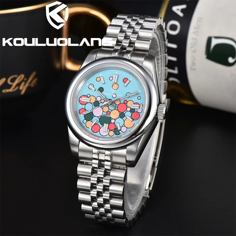

KOULUOLANG 39mmNH Series 35 Automatic Mechanical watch Stainless Steel 10bar waterproof sapphire luminous watch Men's custom wat