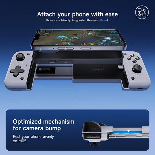 Imagen 2 del producto Controlador de teléfono móvil EasySMX M05 tipo C compatible con teléfono Android, Cloud Gaming Xbox Game Pass, STADIA, xCloud, GeForce