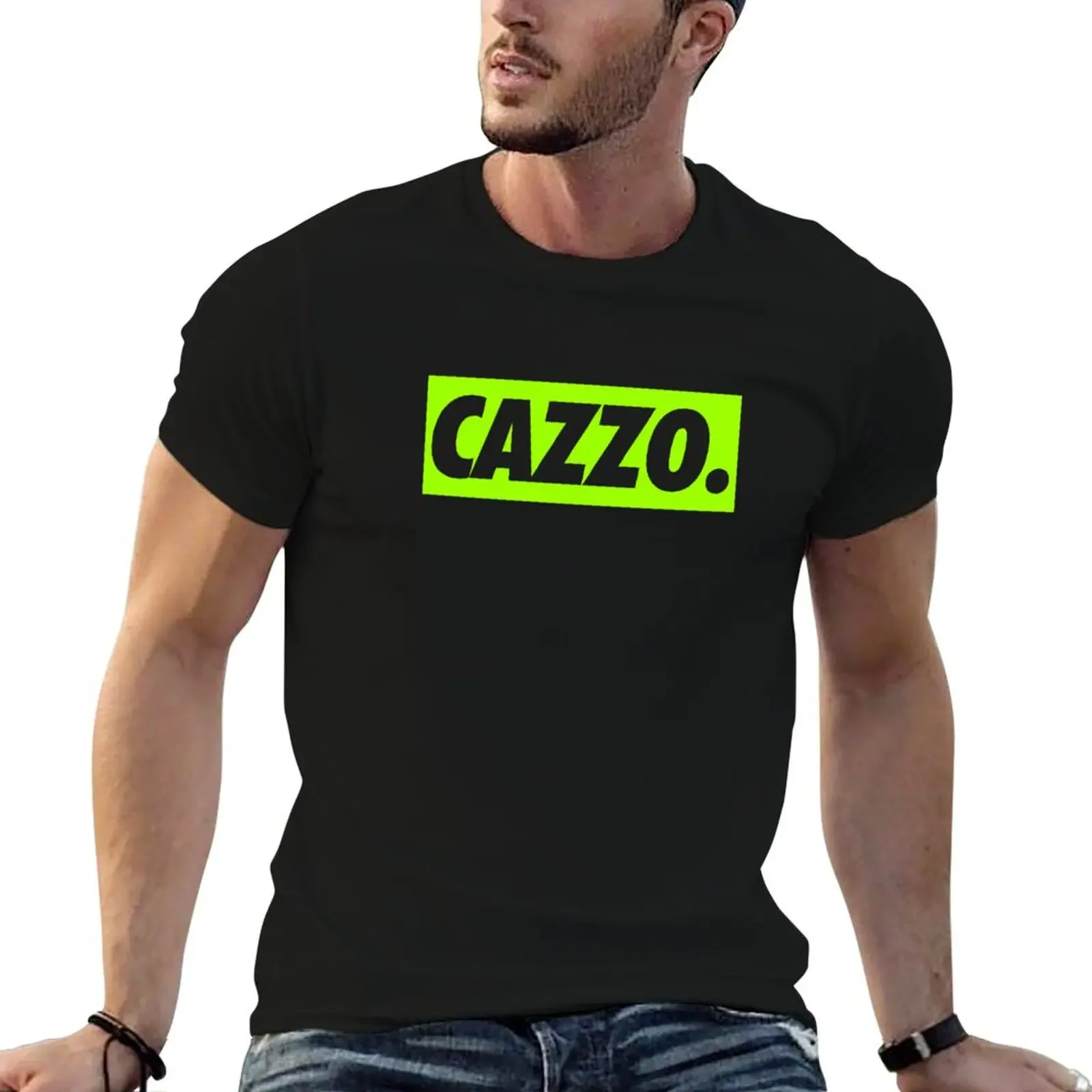 Just CAZZO neon green NEW T-Shirt shirts graphic tees custom shirt korean fashion luxury clothes men