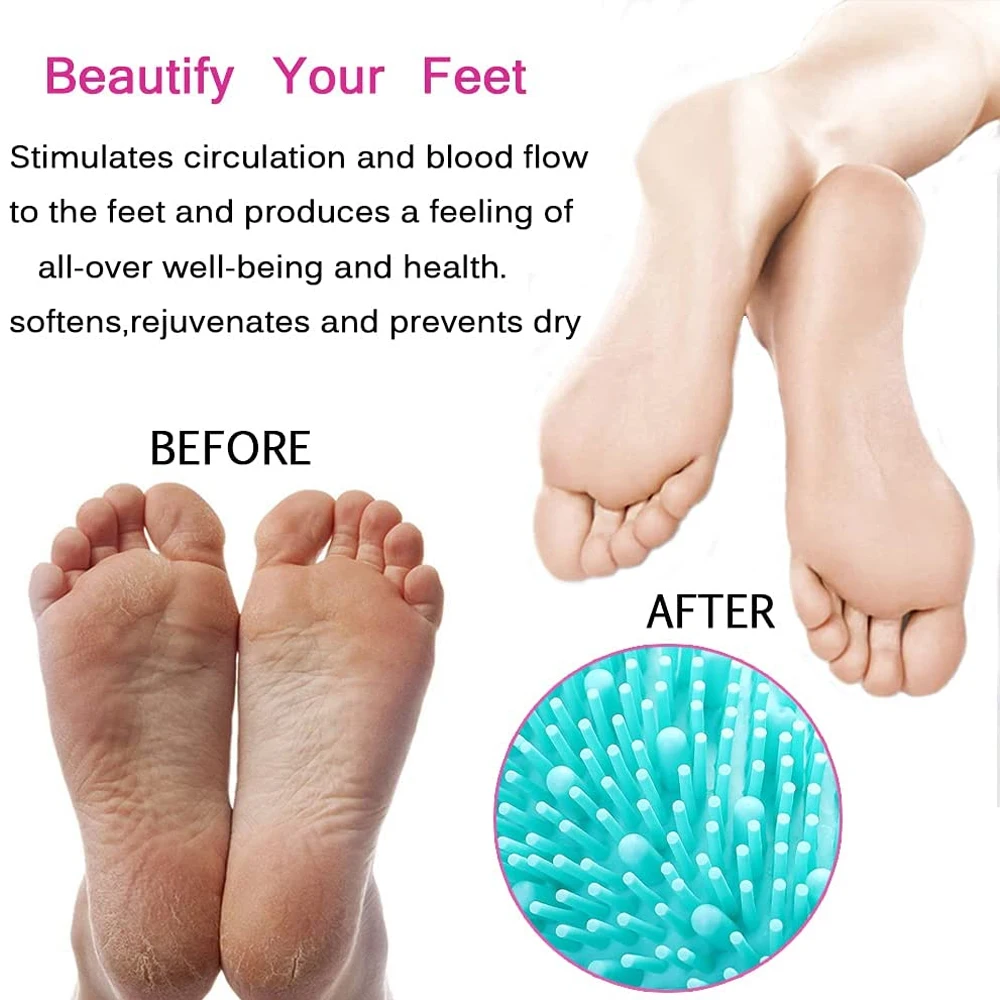 Large Shower Foot Scrubber Mat,Foot Circulation & Relieve Tired Feet, Foot Scrubber for Use In Shower with Non-Slip Suction Cups