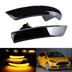 ANGRONG Dynamic LED Wing Mirror Indicator Turn Signal Light Fit For Ford Focus MK 2 3 2008-2017 & Mondeo MK4 Facelift 2010-2014