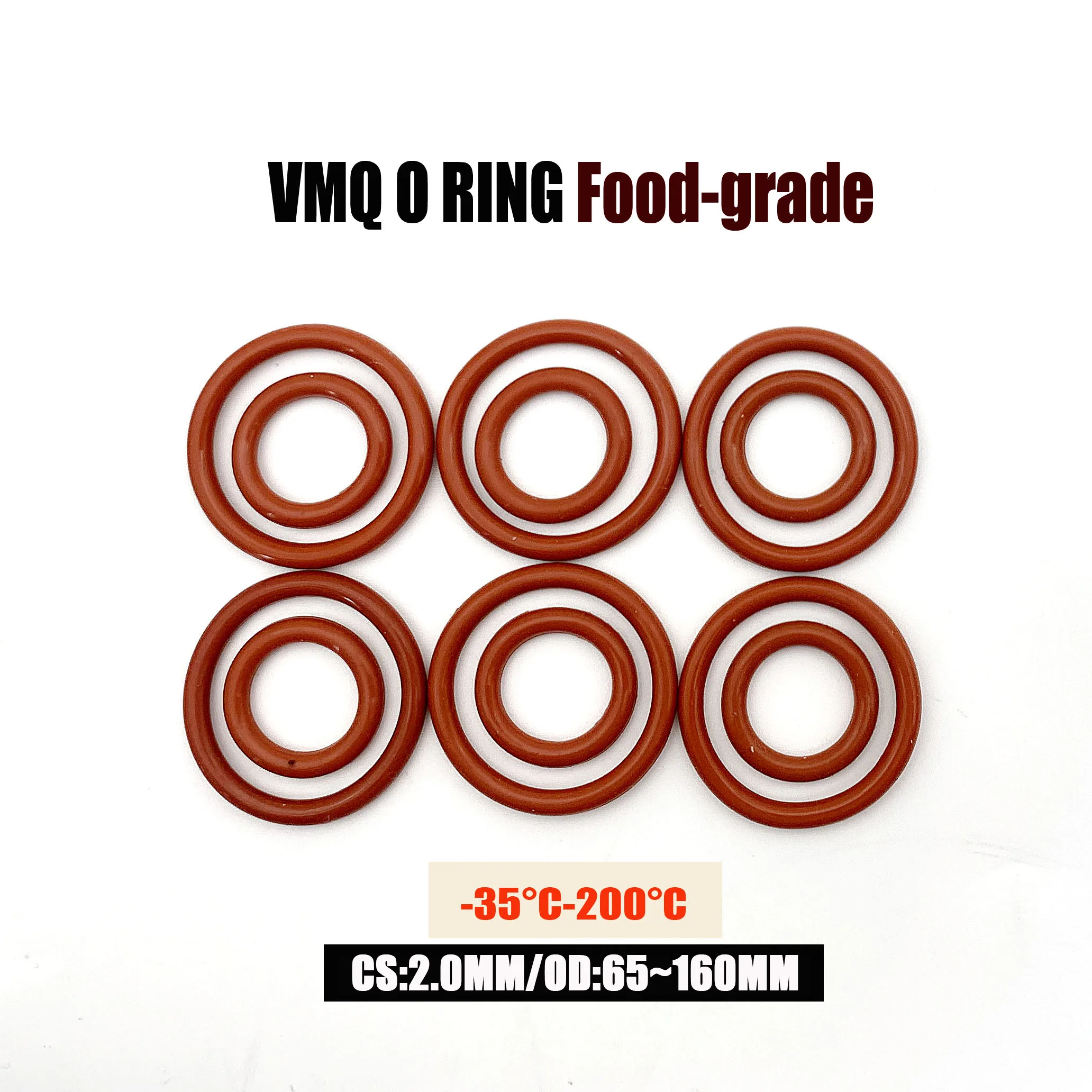 10Pcs Red Vmq Silic… - image