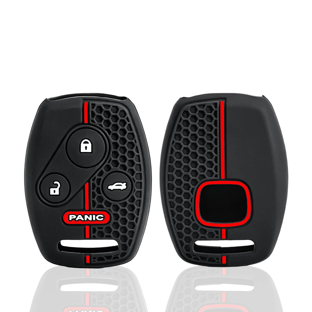 4 Button Silicone Car Remote Shell Holder Fob for Honda Accord Civic CRV CR-V Pilot Insight Ridgeline Key Case Cover Accessories