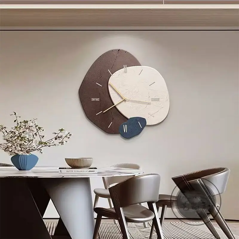 

Gift Living Room Wall Clock Decoration Art Unique Hands Home Wall Clock Pieces Wood Round Modern Kitchen Office Home Decor