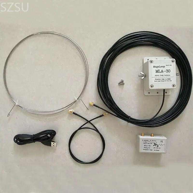100kHz-30MHz MLA-30 Loop Antenna Active Receiving Antenna Low Noise Balcony Erection Aerial for HA Short Wave Radios